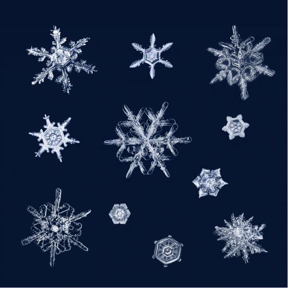 Plusieurs flocons de neige