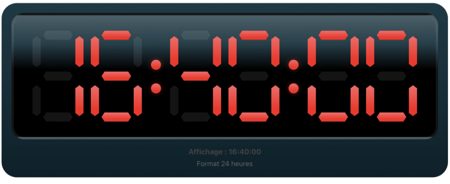 Horloge indiquant 16 heures 40