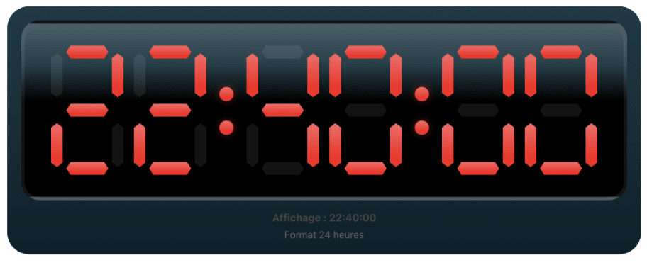 Horloge indiquant 22 heures 40