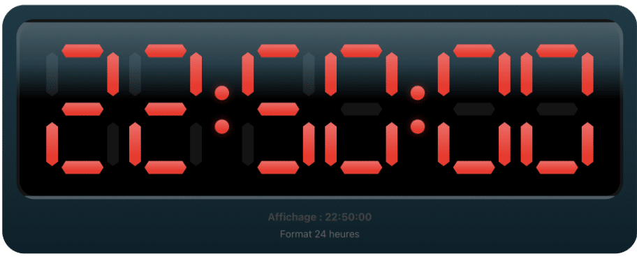 Horloge indiquant 22 heures 50