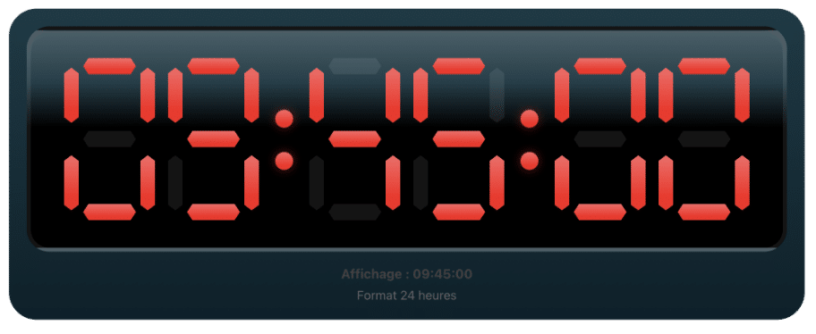 Horloge indiquant 9 heures 45