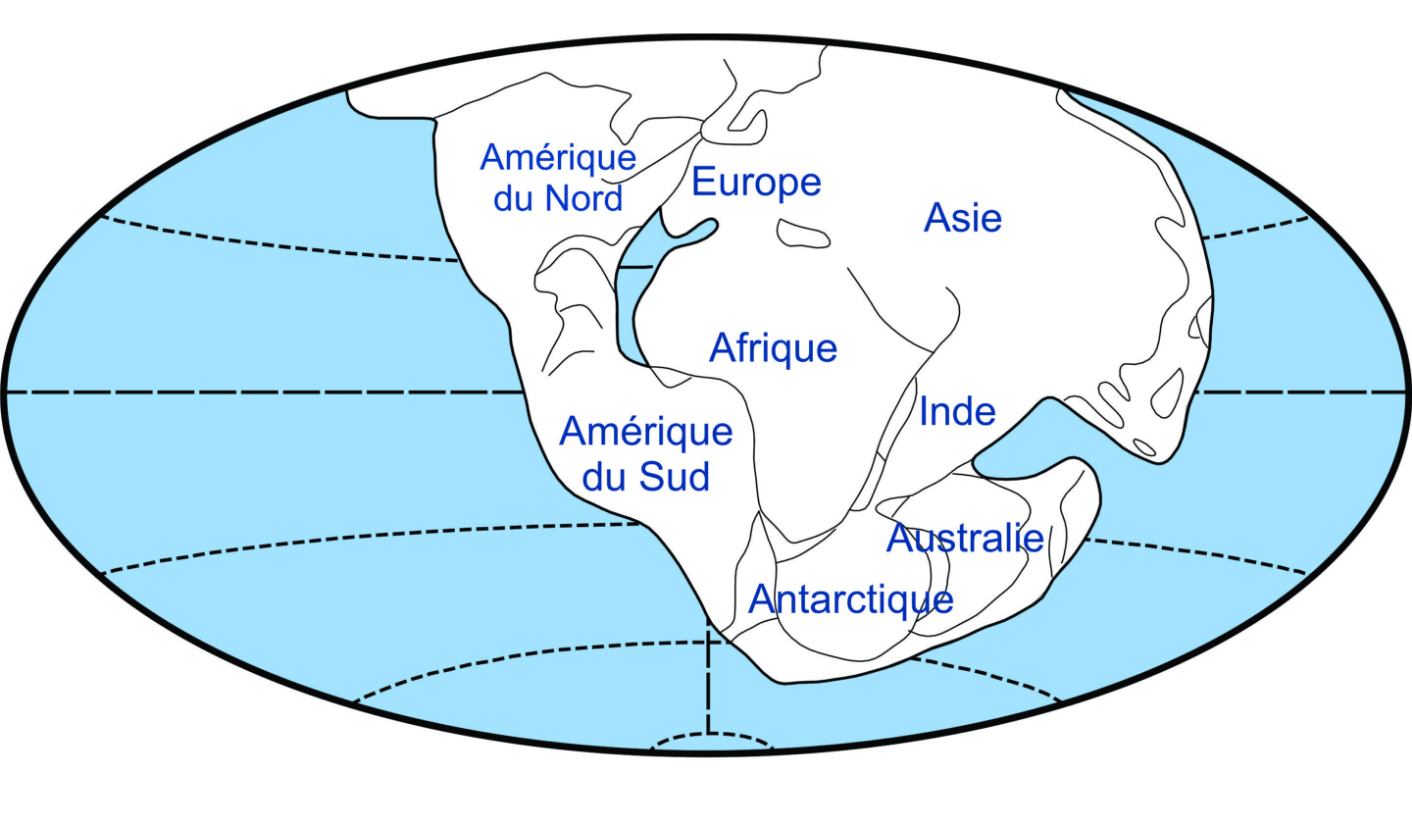 Carte de la Pangée