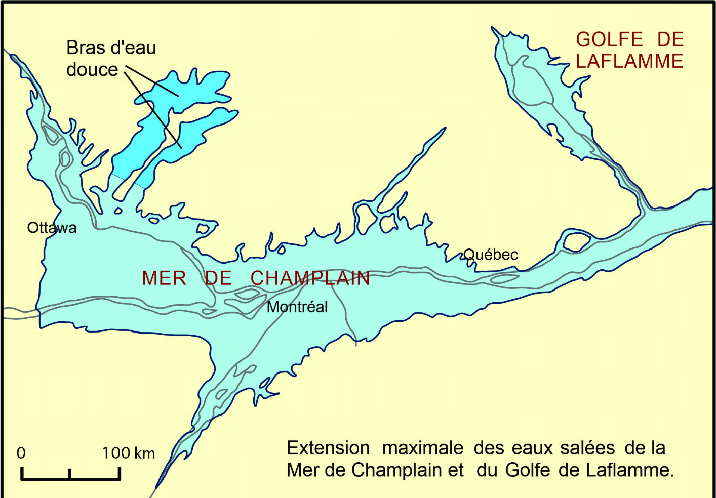 Mers post-glaciaires - Mer de Champlain
