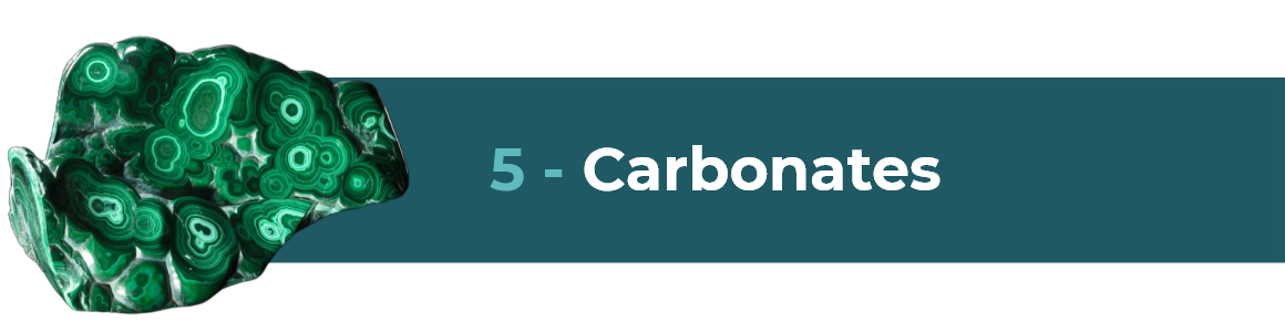 Carbonates - boutons Carbonates – accéder à cette famille de minéraux