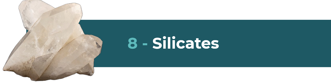 Silicates - boutons Silicates – accéder à cette famille de minéraux
